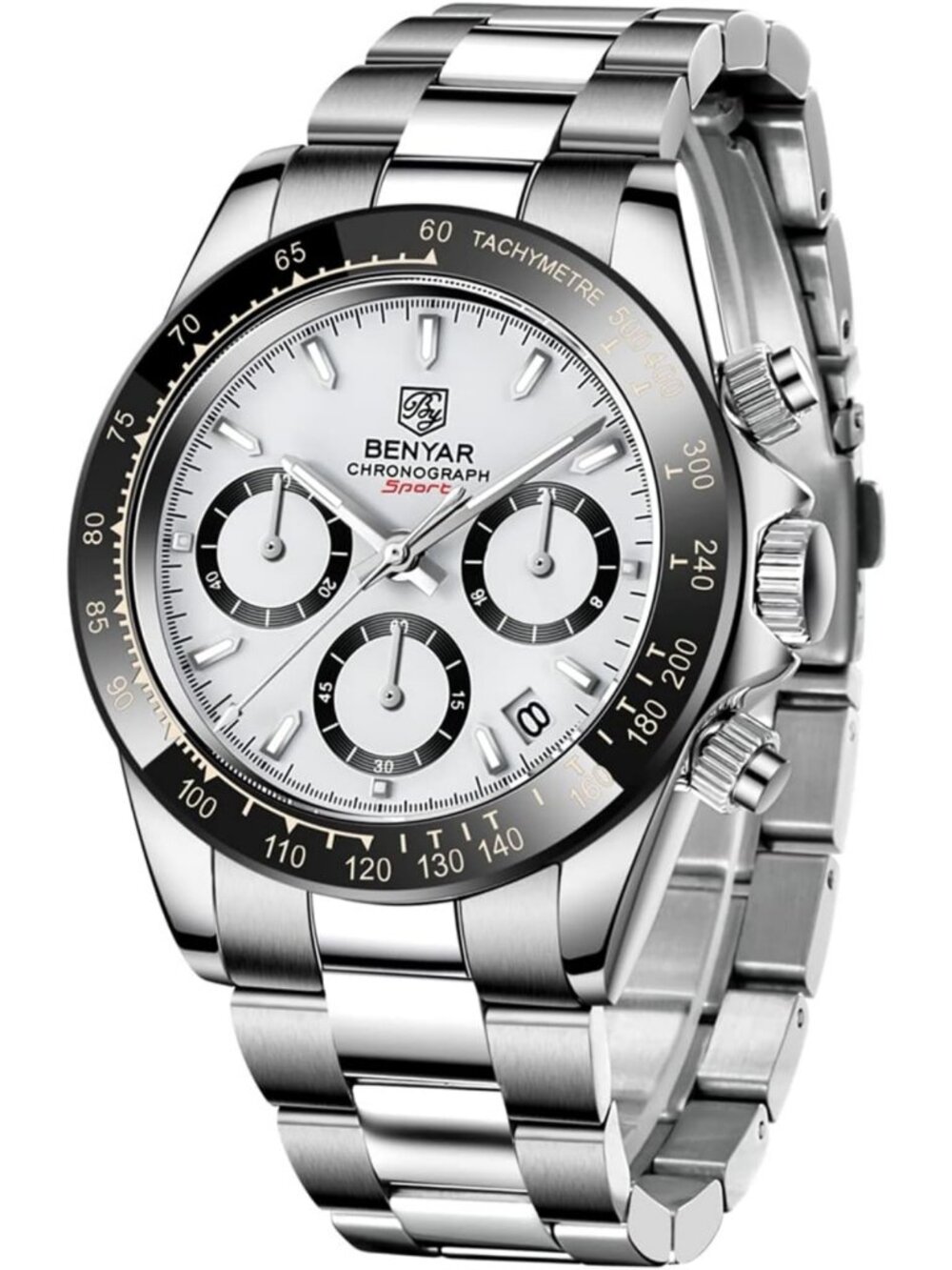 Stylish Men's Analog Quartz Chronograph Watch - Waterproof, Scratch Resistant